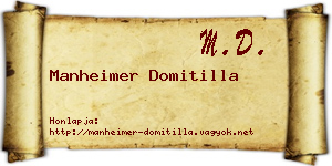 Manheimer Domitilla névjegykártya